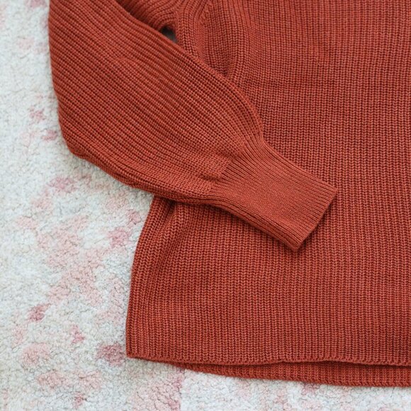 Rust Orange Knit Sweater - Picture 2 of 4
